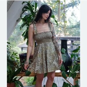 Xirena Smocked Sundress with Tie Straps